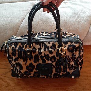 JUICY COUTURE DAYDREAMER LEOPARD PRINT SATCHEL AND WALLET